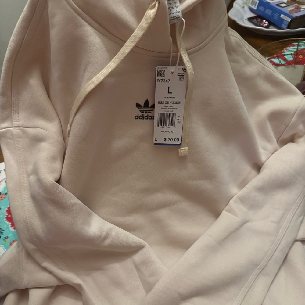 Adidas Off-White Hoodie with Logo
